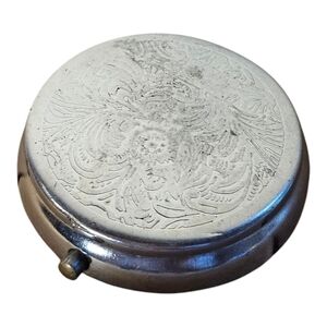 Vintage round snuff tin cigarette ashtray​​​​​​​